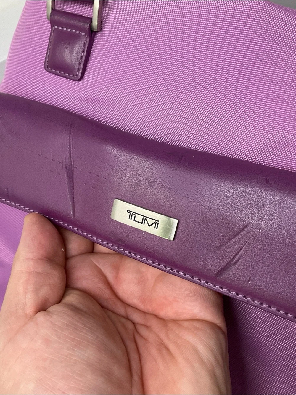 Tumi ballistic nylon Lavender and purple briefcase/satchel
